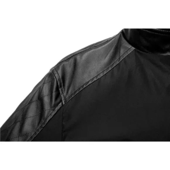 New Casual Slim Fit Lightweight Zip Up Softshell Bomber Jacket, Black - Picture 4 of 8